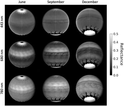 Deep space observations of conditionally averaged global reflectance patterns